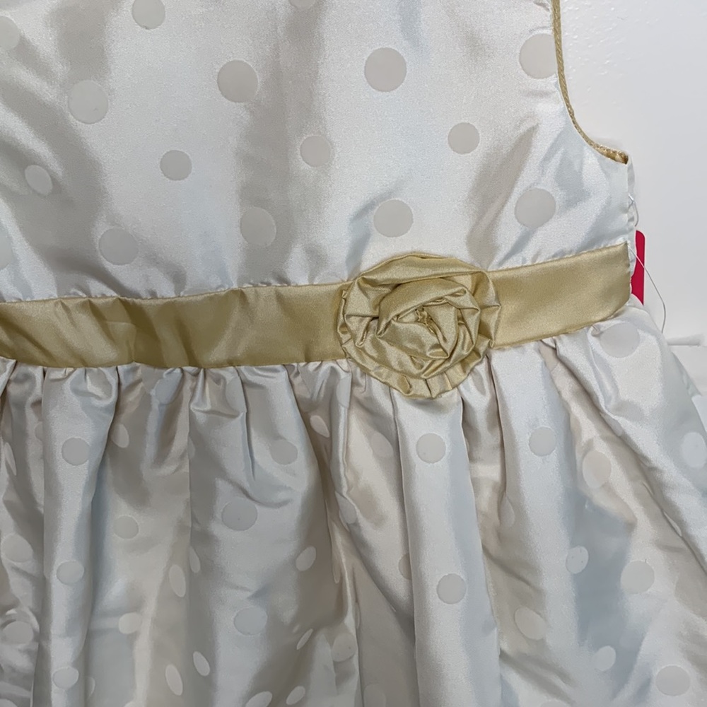 SOLD- Toddler 24m Formal Dress Champagne & Gold - Picture 6 of 7